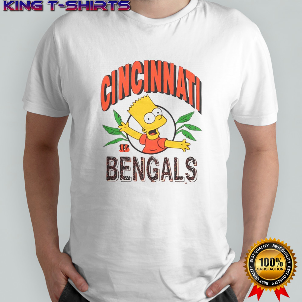 The Simpsons Bart X Cincinnati Bengals Jungle T-Shirt