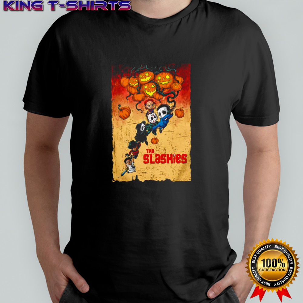 The Slashies Horror Halloween characters shirt