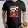 This girl loves her Bears and Bulls shirt