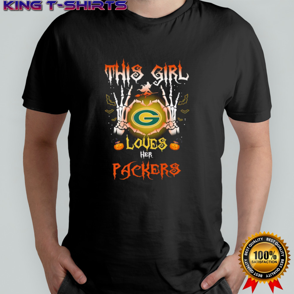 This girl loves her Green Bay Packers Halloween shirt