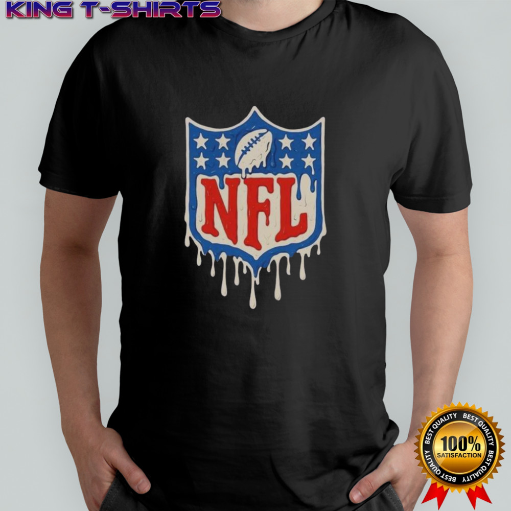 Top National Football League Melting Logo T-Shirt