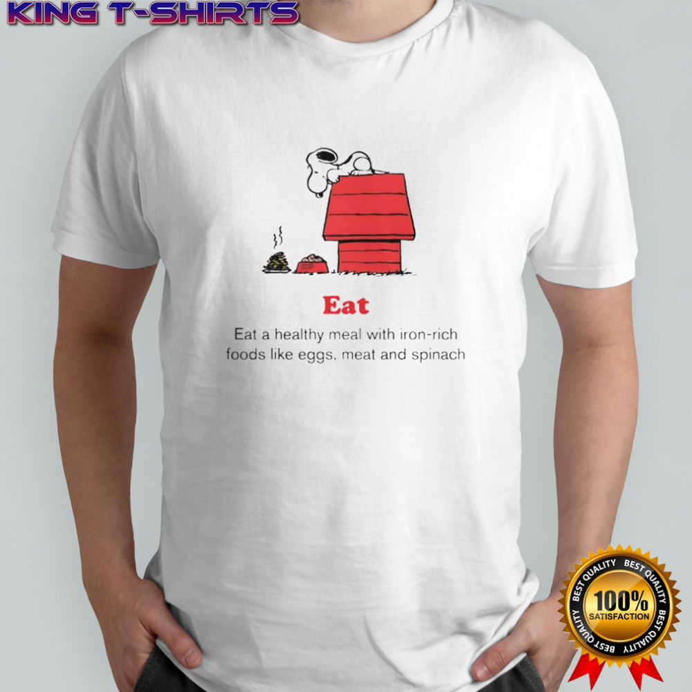 Top Peanuts X American Red Cross Eat A Healthy Meal With Iron-Rich Foods Like Eggs Meat And Spinach T-Shirt