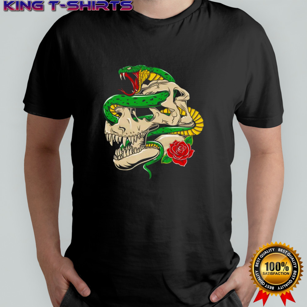 Traditional T-Rex rose shirt