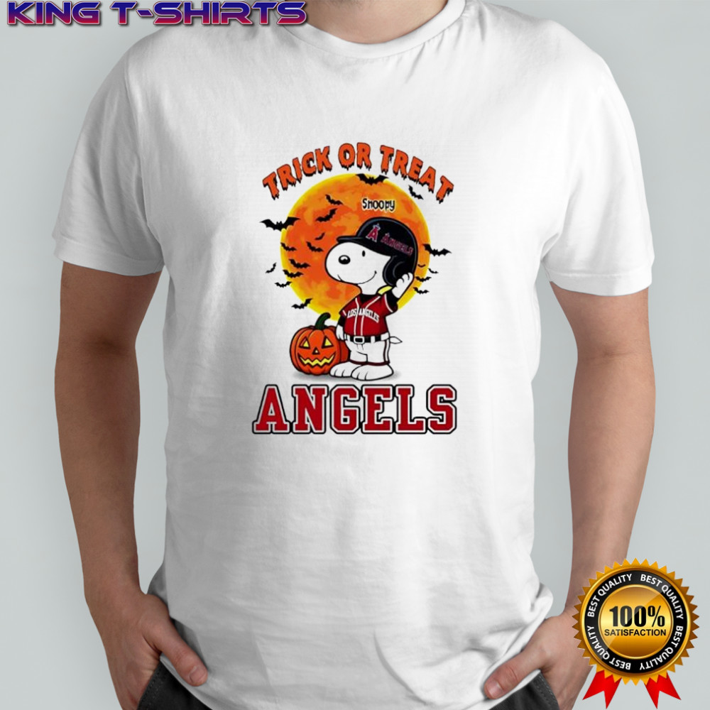 Trick or Treat Los Angeles Angels Snoopy Halloween shirt