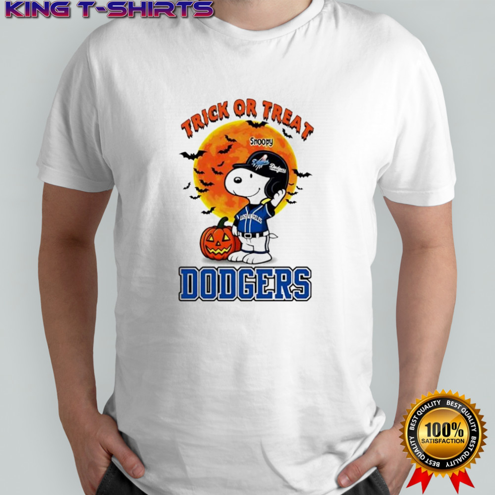 Trick or Treat Los Angeles Dodgers Snoopy Halloween shirt