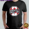 UFC octagon logo Canada flag background shirt