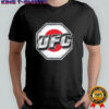 UFC octagon logo Japan flag background shirt