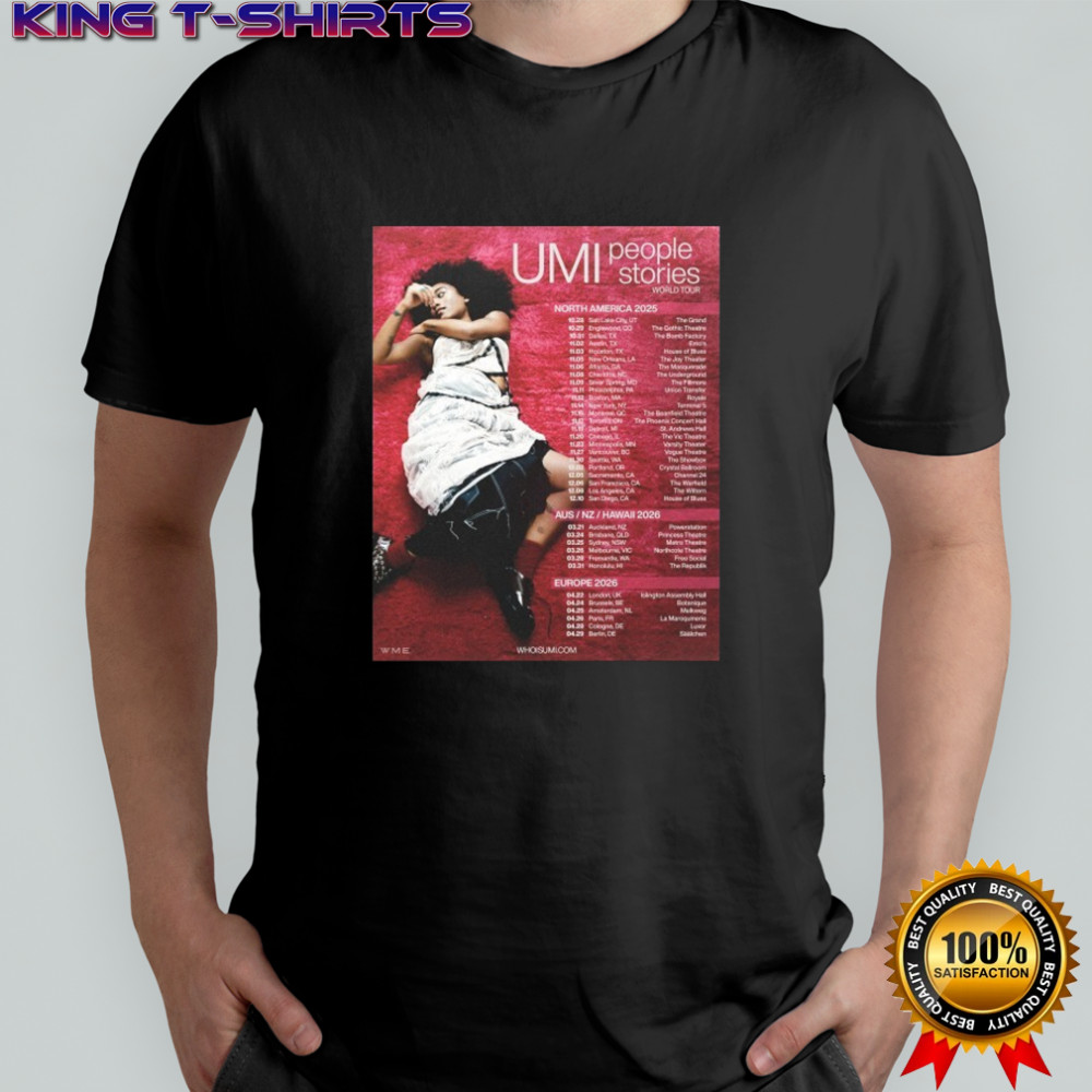 UMI People Stories World Tour 2025 2026 Dates T-shirt