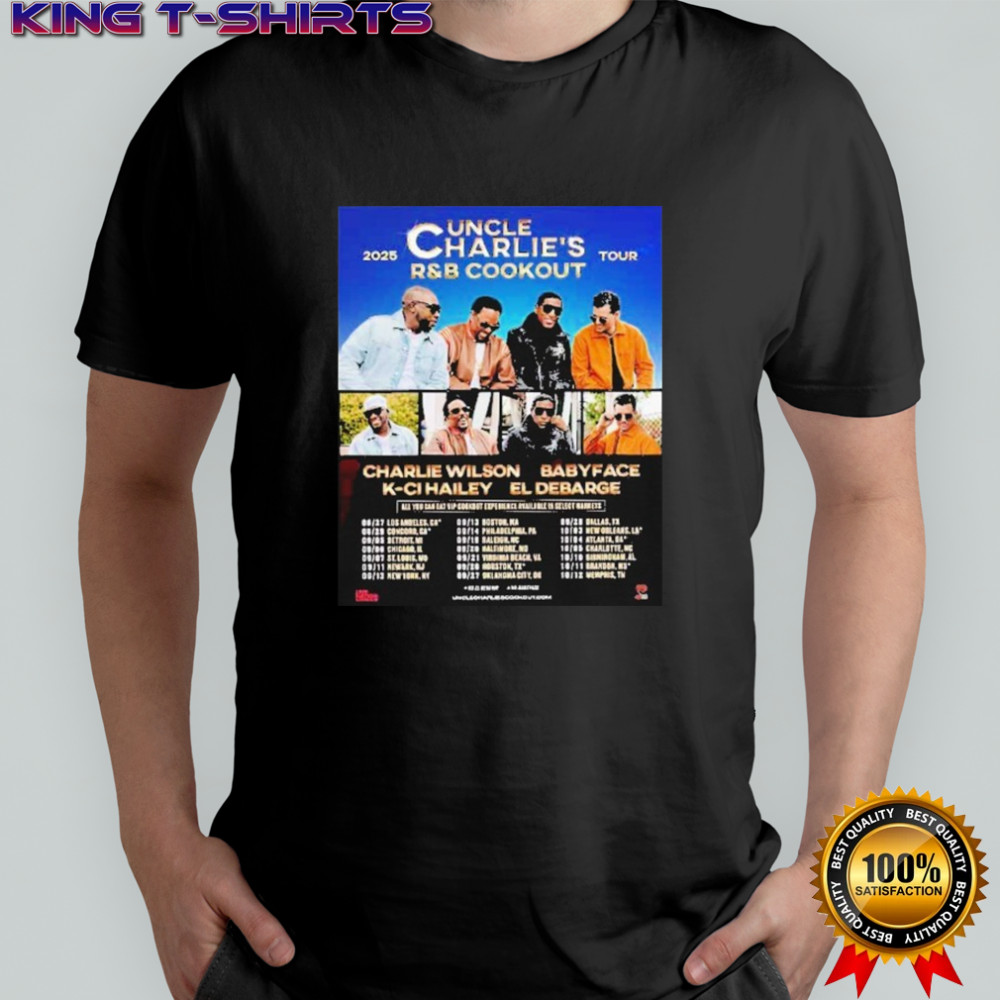 Uncle Charlie’s R&B Cookout Tour Dates 2025 T-shirt