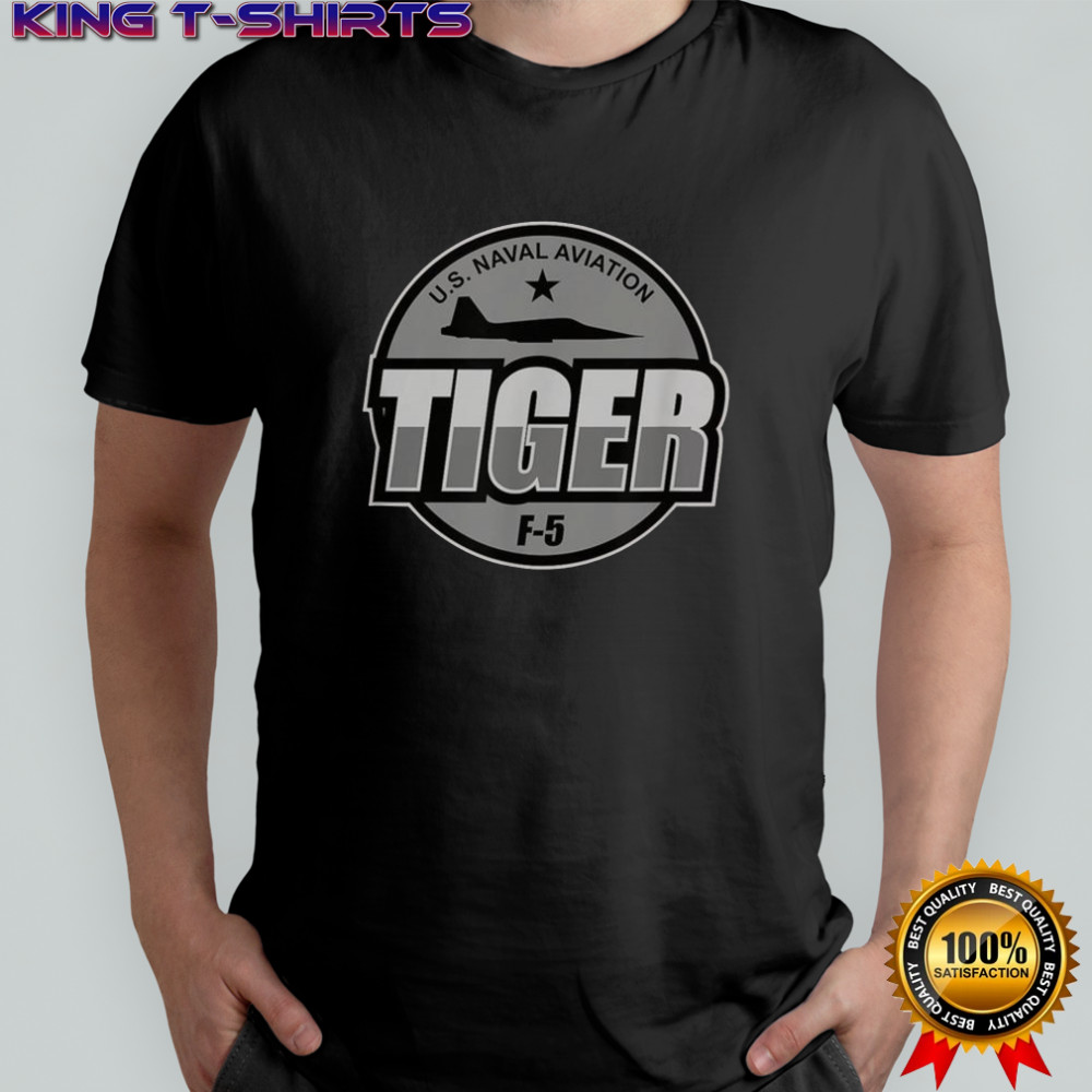 U.S. Naval Aviation F-5 Tiger Jet Military Aircraft Pilot T-Shirt