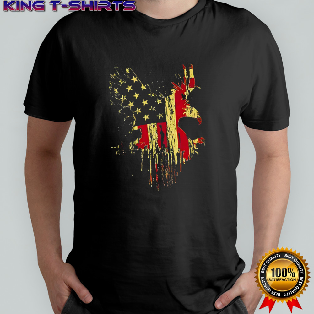USA Flag American Eagle Glory Splatter Military Veteran Patriotic Army Marine shirt