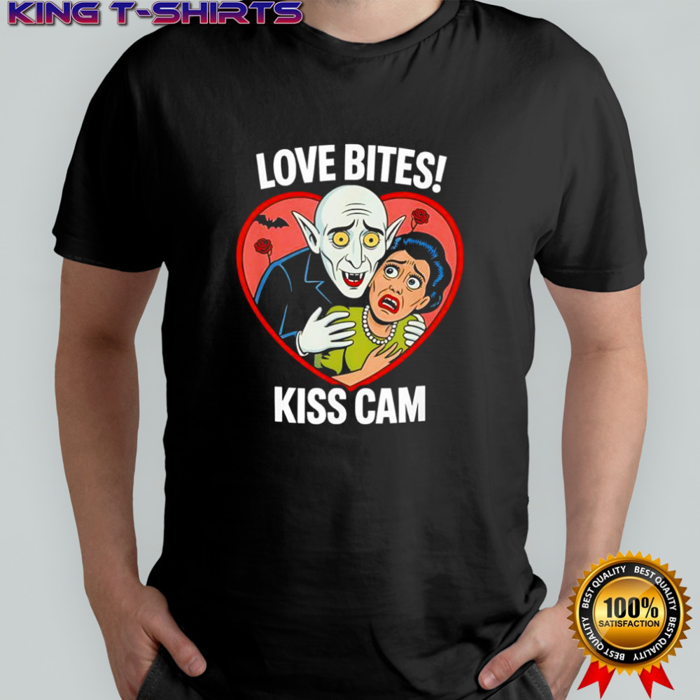 Vampire love bites kiss cam parody Halloween shirt