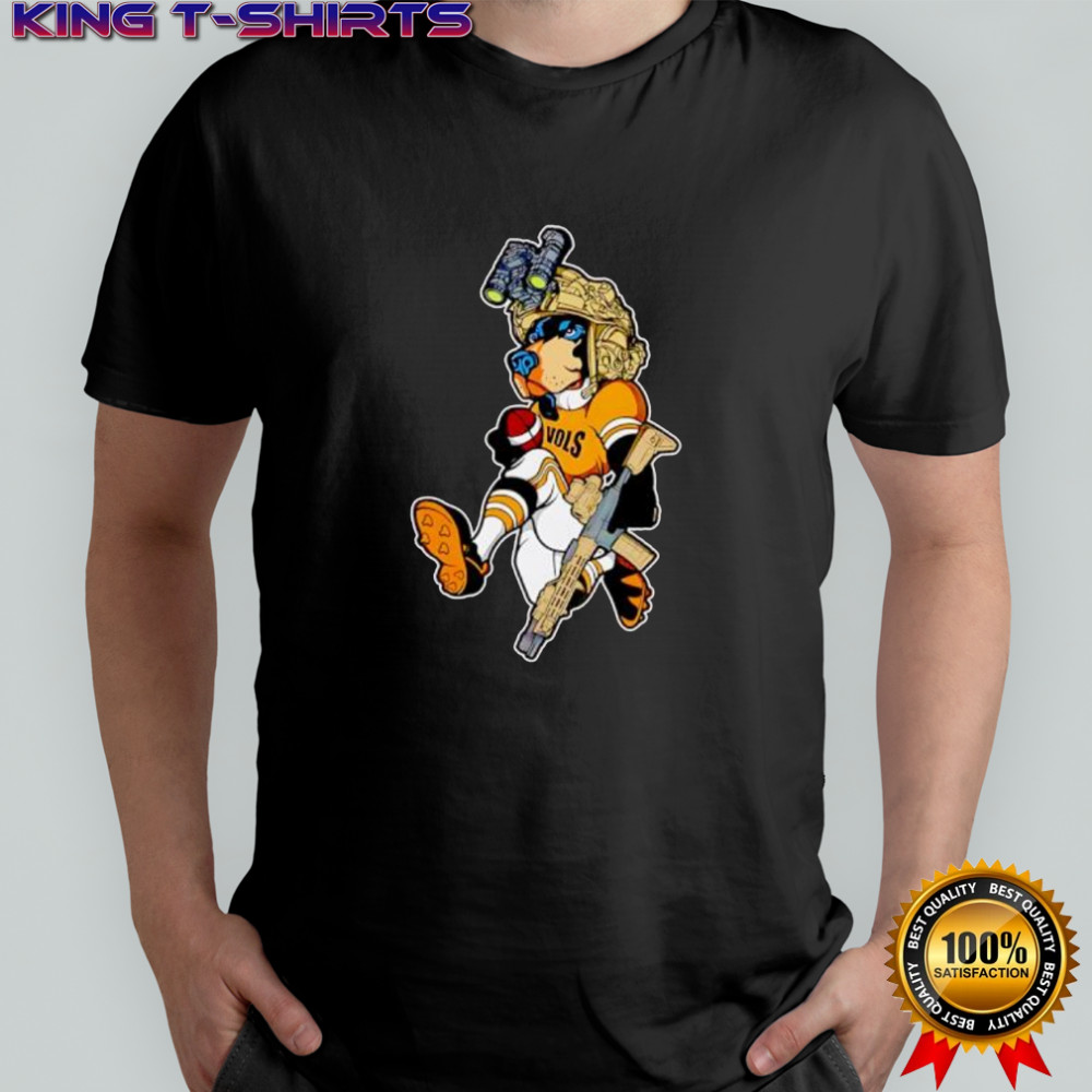 Vols Tennessee Football Dog Military Rifle Night Vision shirt
