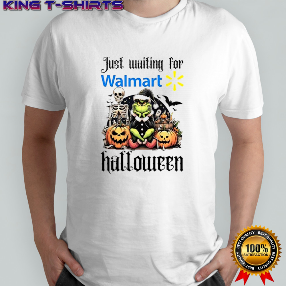Walmart Grinch just waiting for Halloween goth graphic shirt