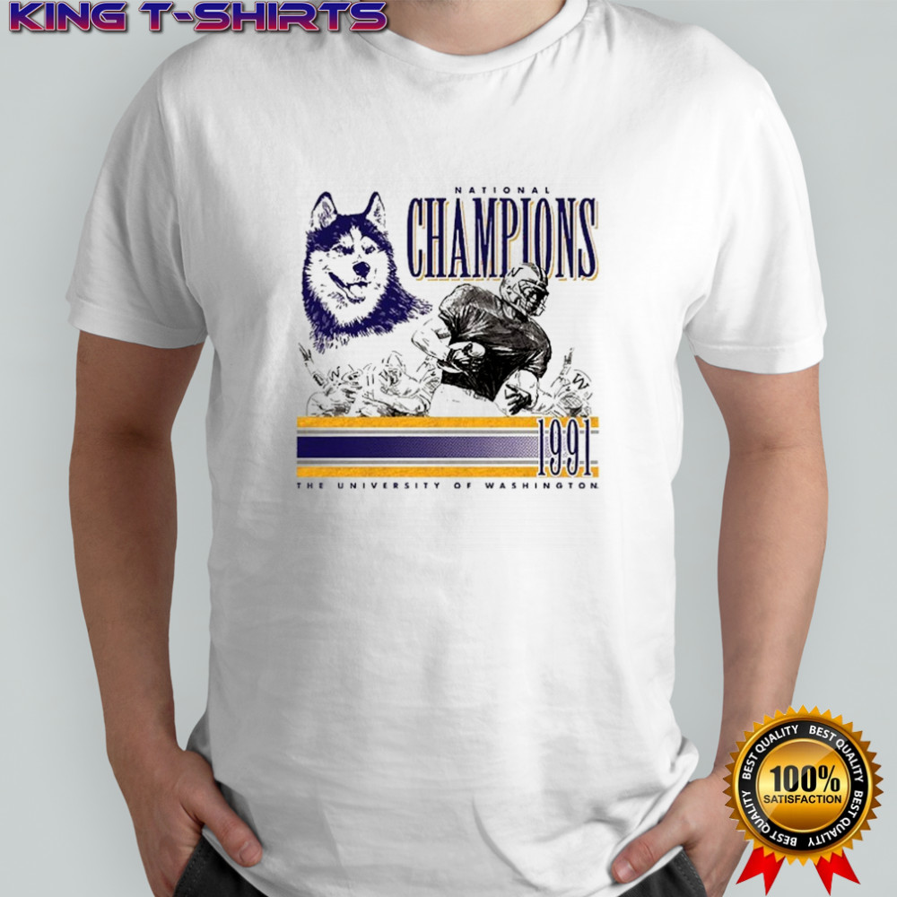 Washington Huskies 1991 National Champions University T-shirt