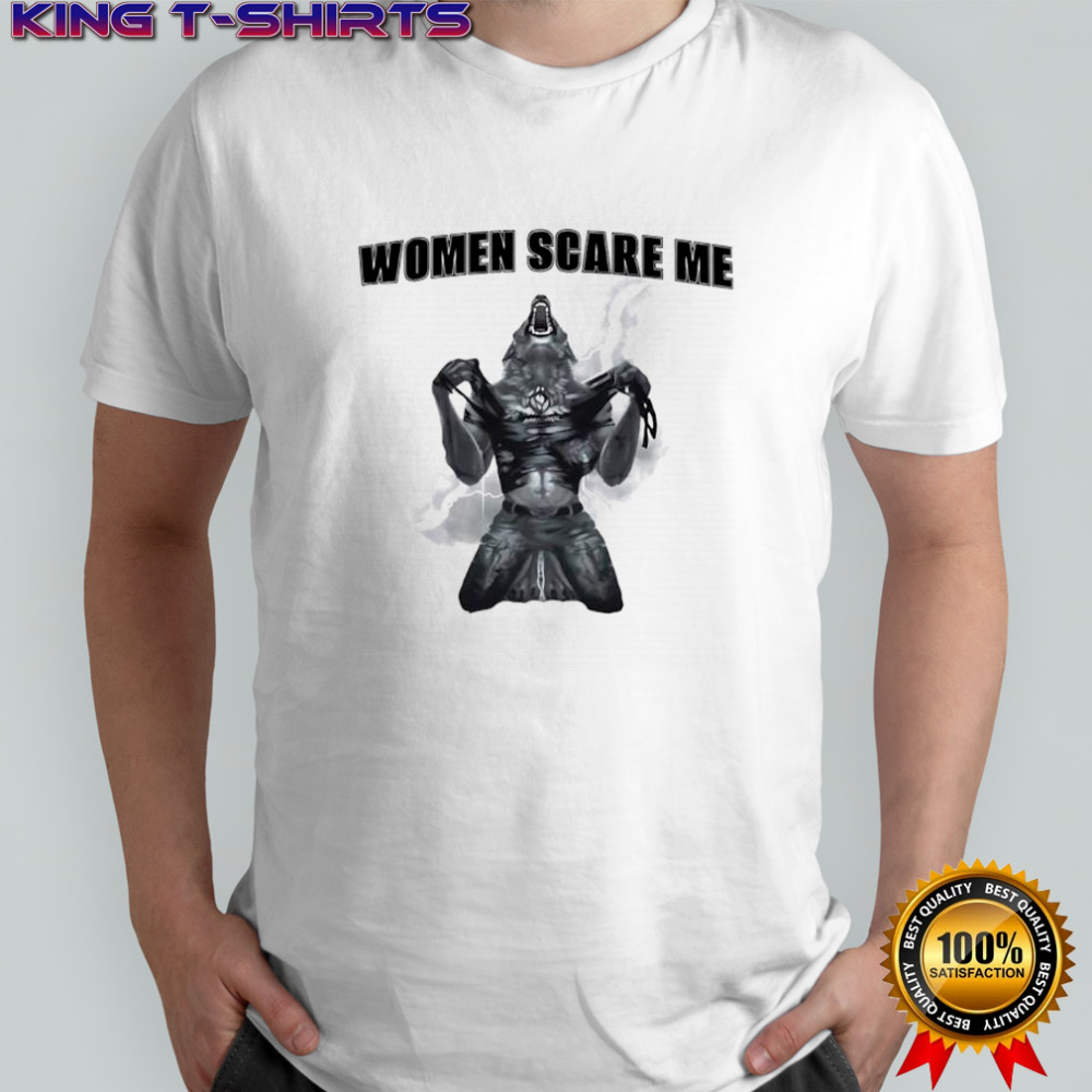 Werewolf women scared me lighting funny memes shirt