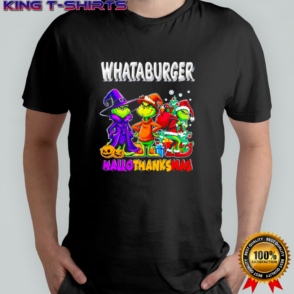 Whataburger Hallothanksmas Grinch shirt