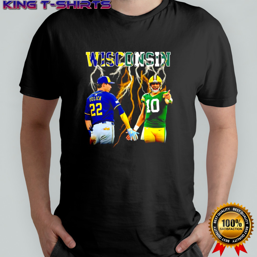 Wisconsin Christian Yelich Milwaukee Brewers & Jordan Love Green Bay Packers shirt