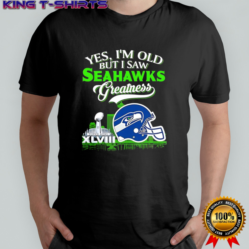 Yes i’m old but i saw Seattle Seahawks Greatness helmet logo shirt