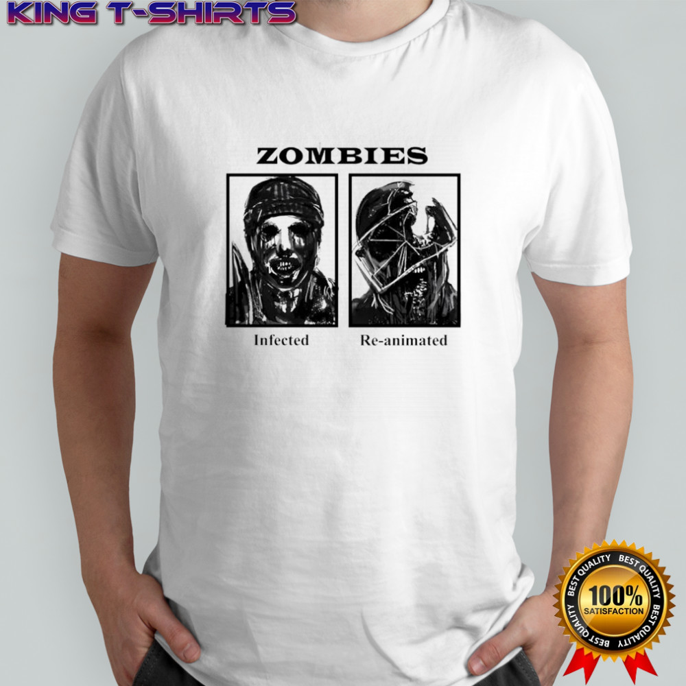 Zombies infected re-animated horror shirt