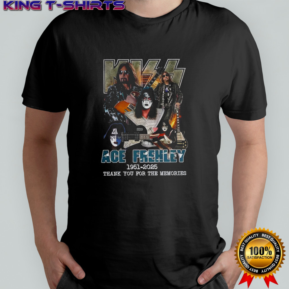 Ace Frehley Tribute 1951-2025 thank you for the memories music shirt