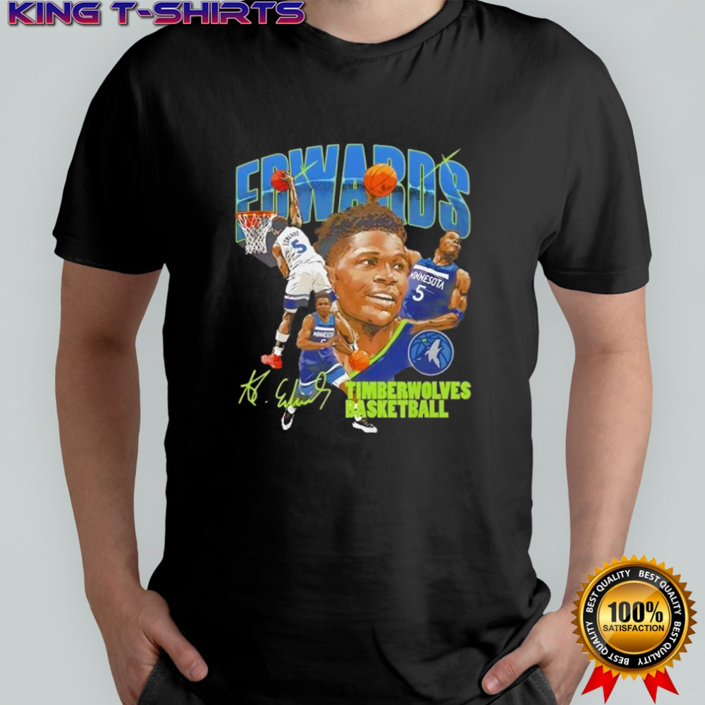 Anthony Edwards Minnesota Timberwolves Basketball Signature Shirt