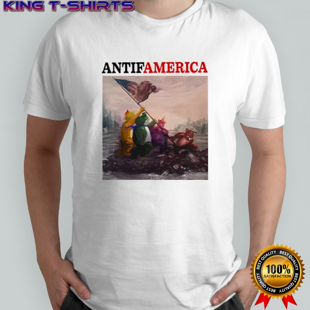 Antifamerica Portland Frog photo shirt