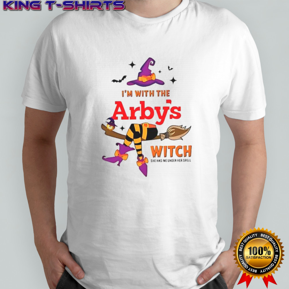 Arby’s I’m With The Witch She Has Me Under Her Spell Halloween T-Shirt