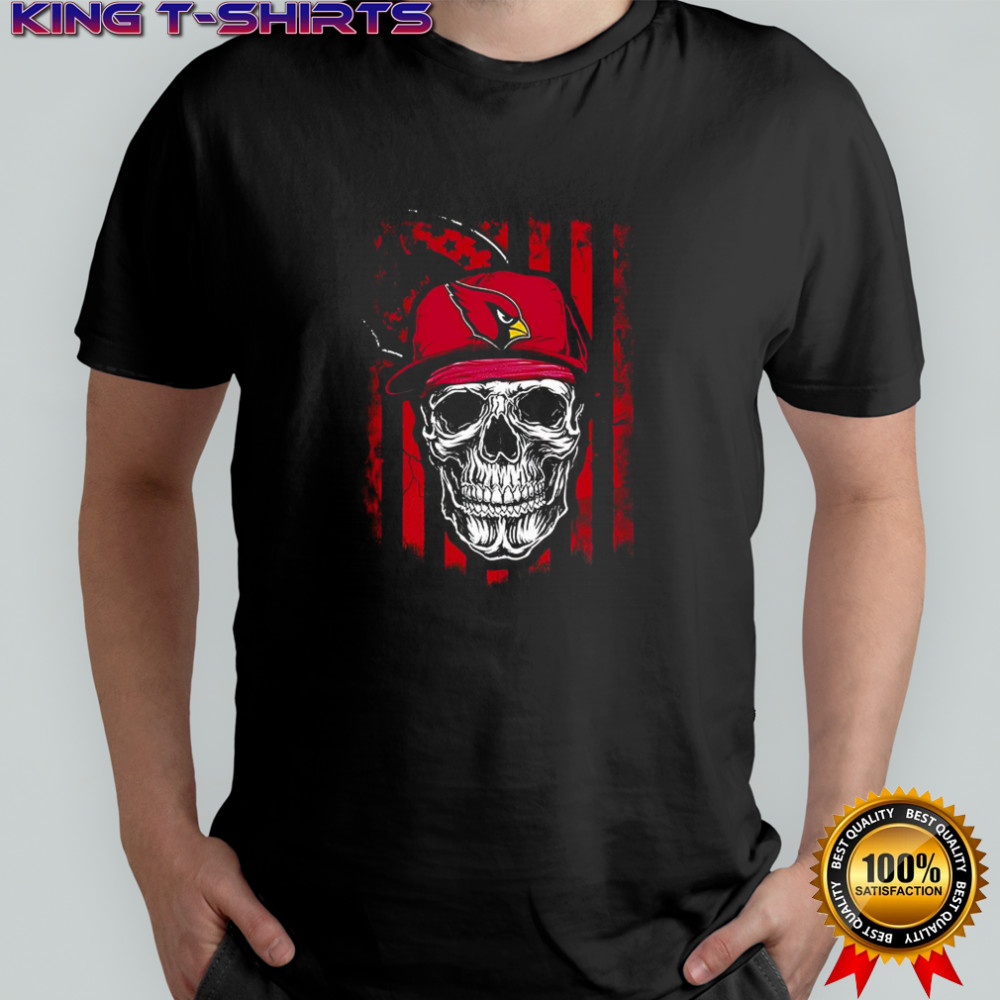 Arizona Cardinals NFL skull flag shirt