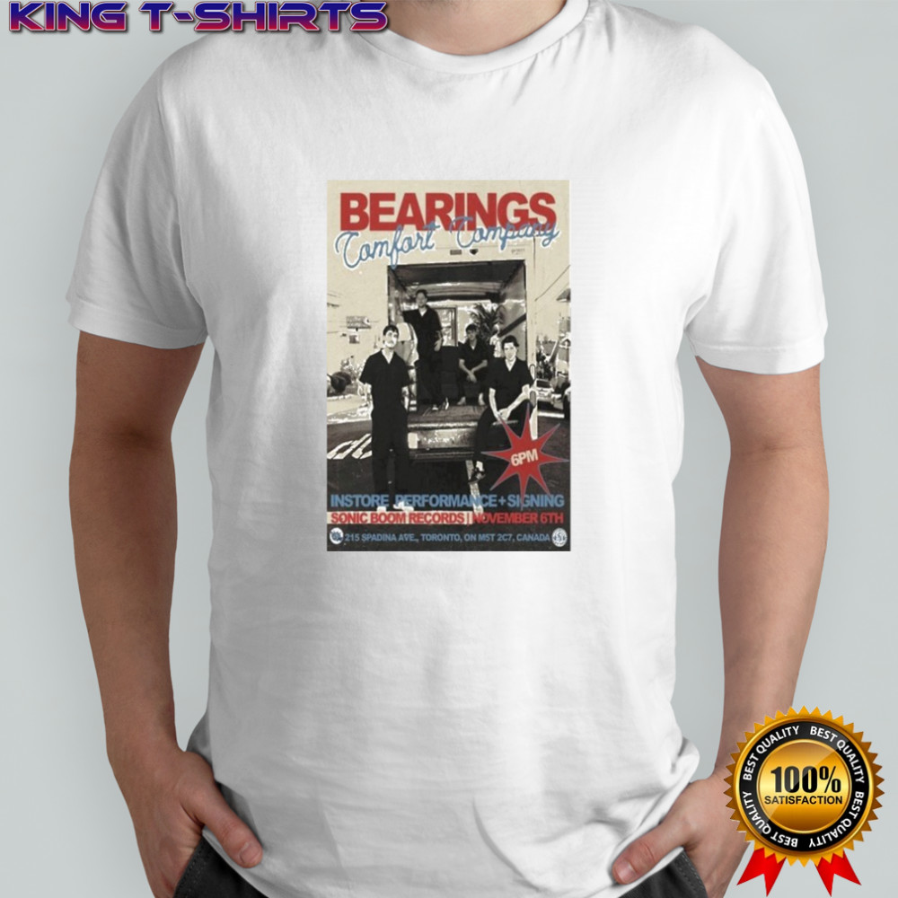 Bearings Nov 6 2025 Instore Perfomance Signing Boom Records Tour T-Shirt