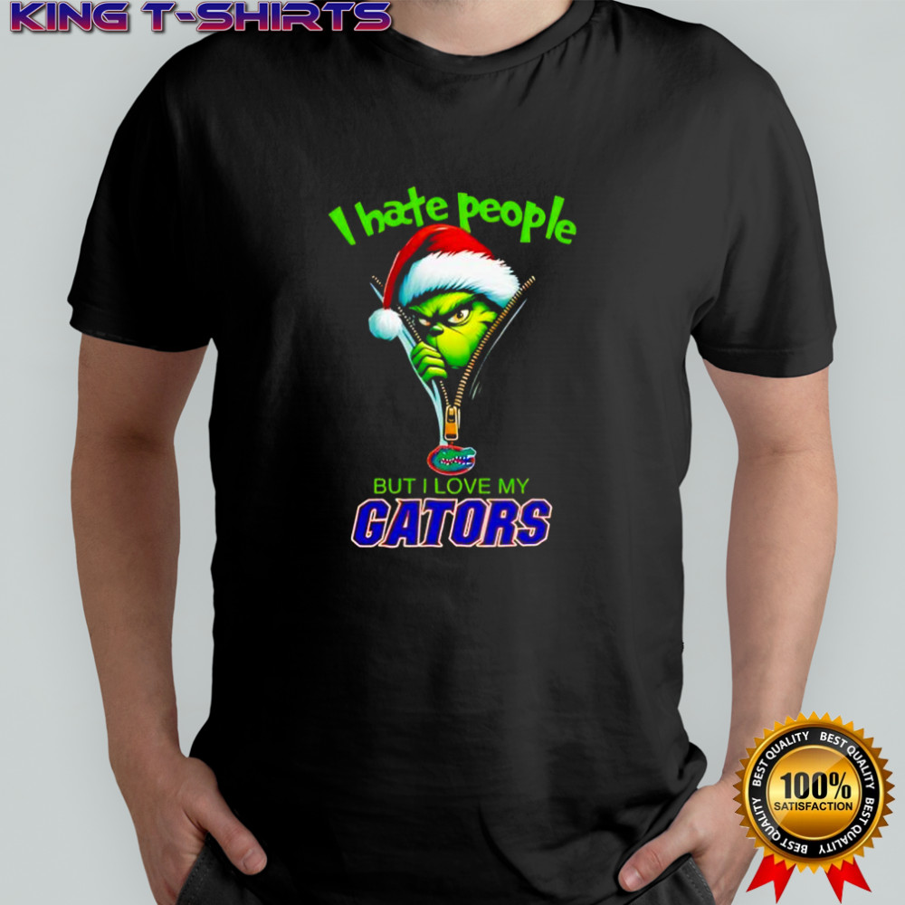 Best Grinch I hate people but I love my Florida gators merry Christmas shirt