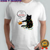 Black cat at Christmas we still say no kings Christmas shirt