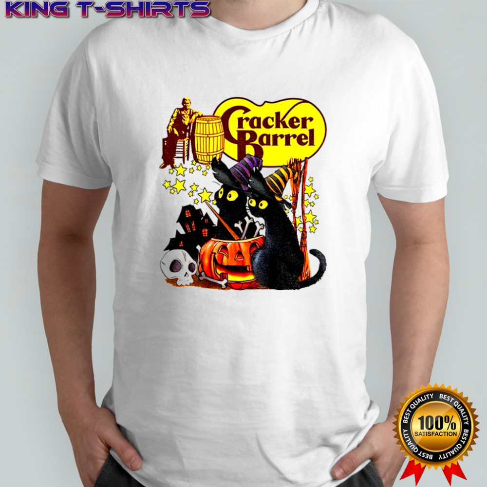 Black cat witches Cracker Barrel Halloween 2025 shirt