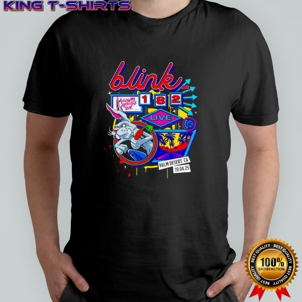 Blink182 live Impossible Tour Palm Desert CA October 4th 2025 concert poster shirt