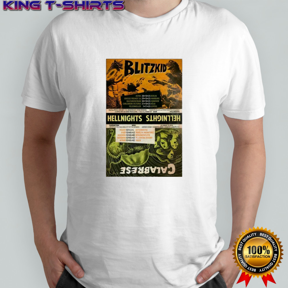 Blitzkid And Calabrese Hellnights Tour 2025 T-Shirt