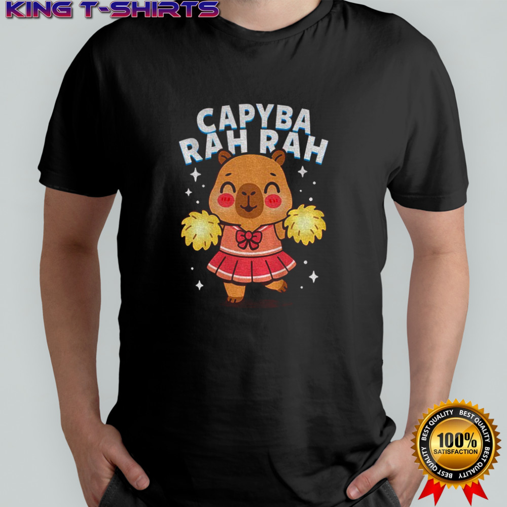 Capybara Cheerleader Capyba Rah Rah meme shirt