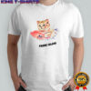 Cat surfing padre island shirt