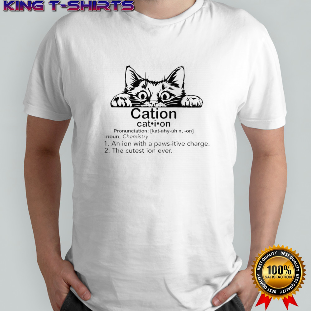 Cat-Tion A Ion With A Paws-Itive Charge The Cutest Ion Ever T-Shirt