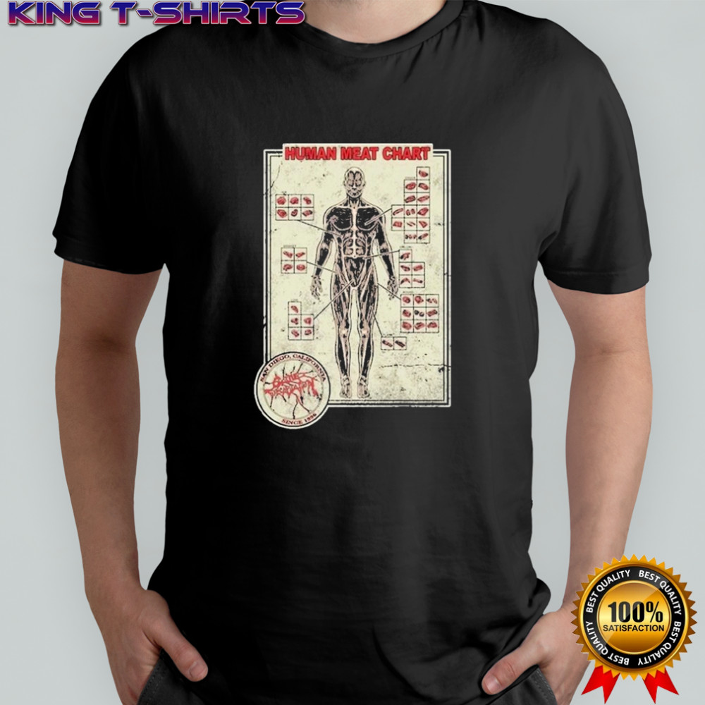 Cattle Decapitation Human Meat Chart T-shirt