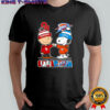 Charlie Brown and Snoopy wearing Oklahoma Sooners and Oklahoma City Thunder logo shirt