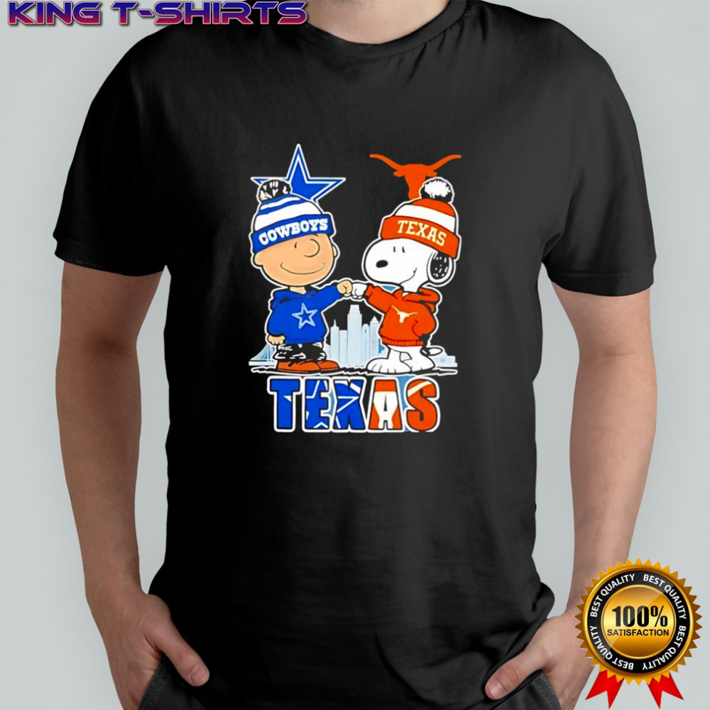 Charlie Brown and Snoopy x Dallas Cowboys and Texas Longhorns shirt
