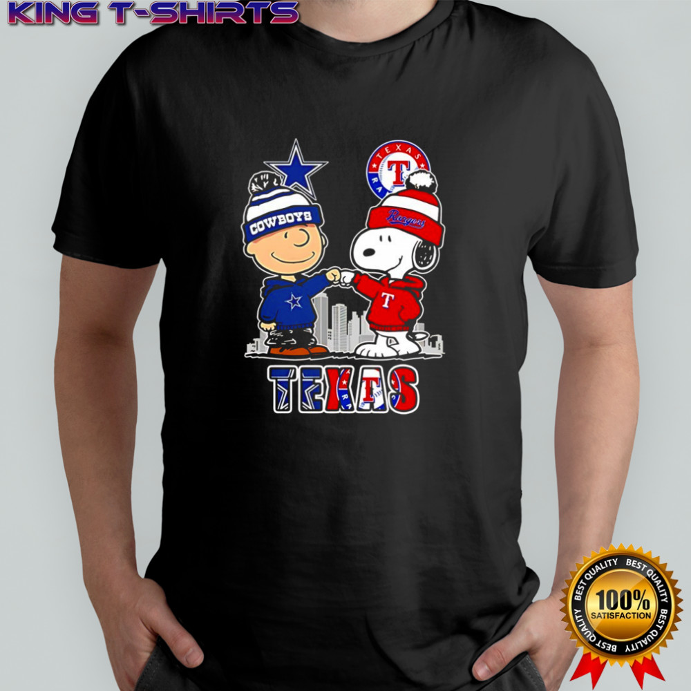 Charlie Brown and Snoopy x Dallas Cowboys and Texas Rangers shirt