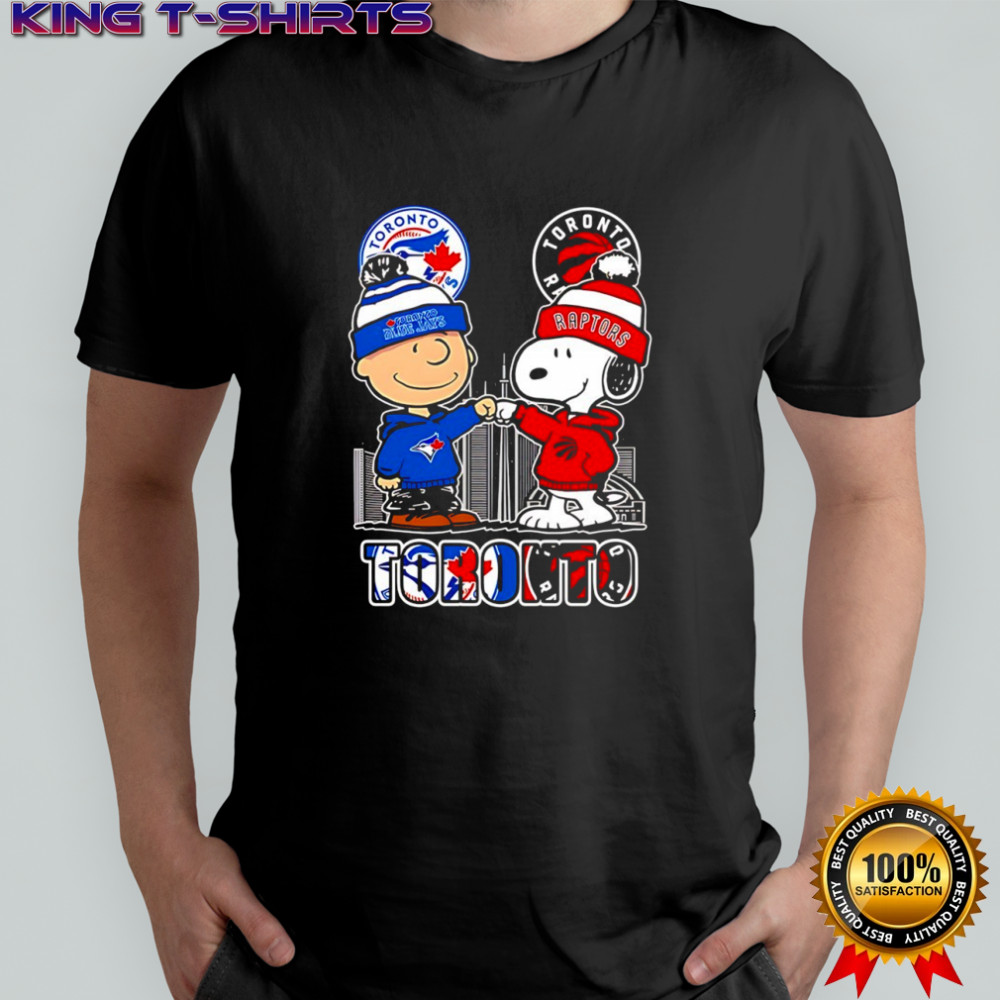Charlie Brown and Snoopy x Toronto Blue Jays and Toronto Raptors shirt