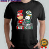 Charlie Brown and Snoopy x Wisconsin Badgers and Green Bay Packers shirt