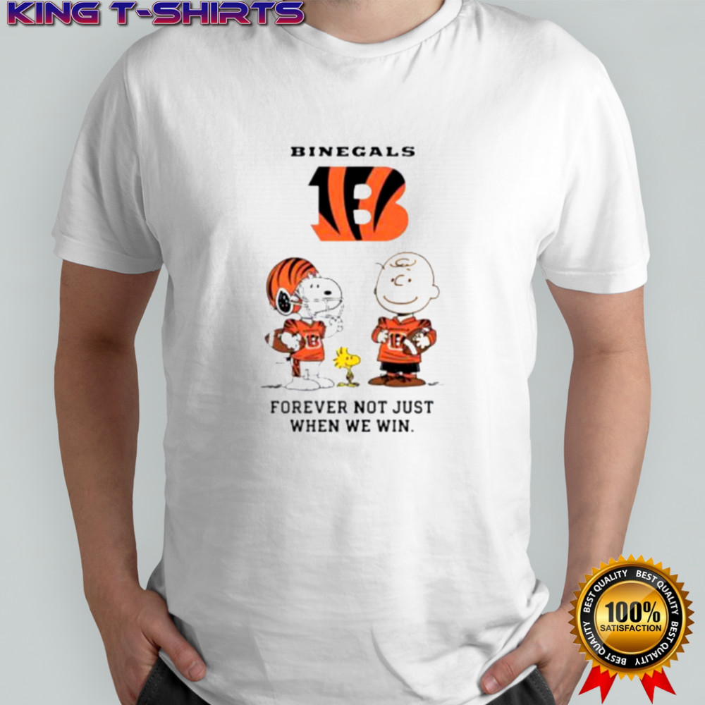 Cincinnati Bengals Charlie Brown Snoopy Bengals Forever Not Just When We Win shirt