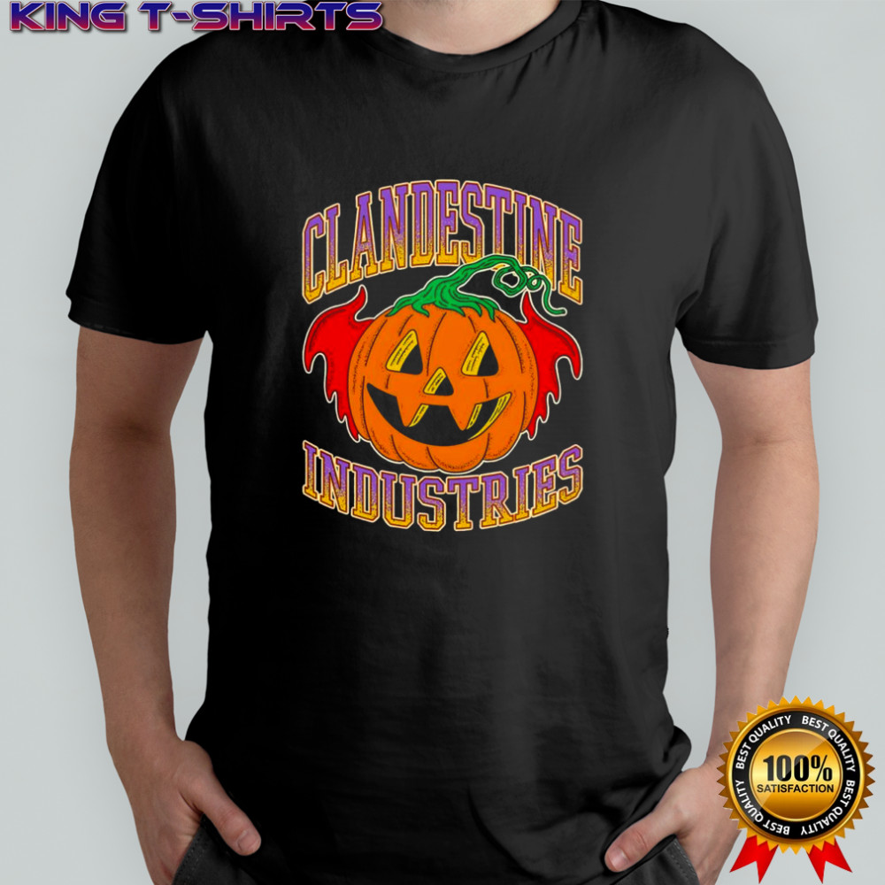 Clandestine Industries Bat Pumpkin Halloween shirt