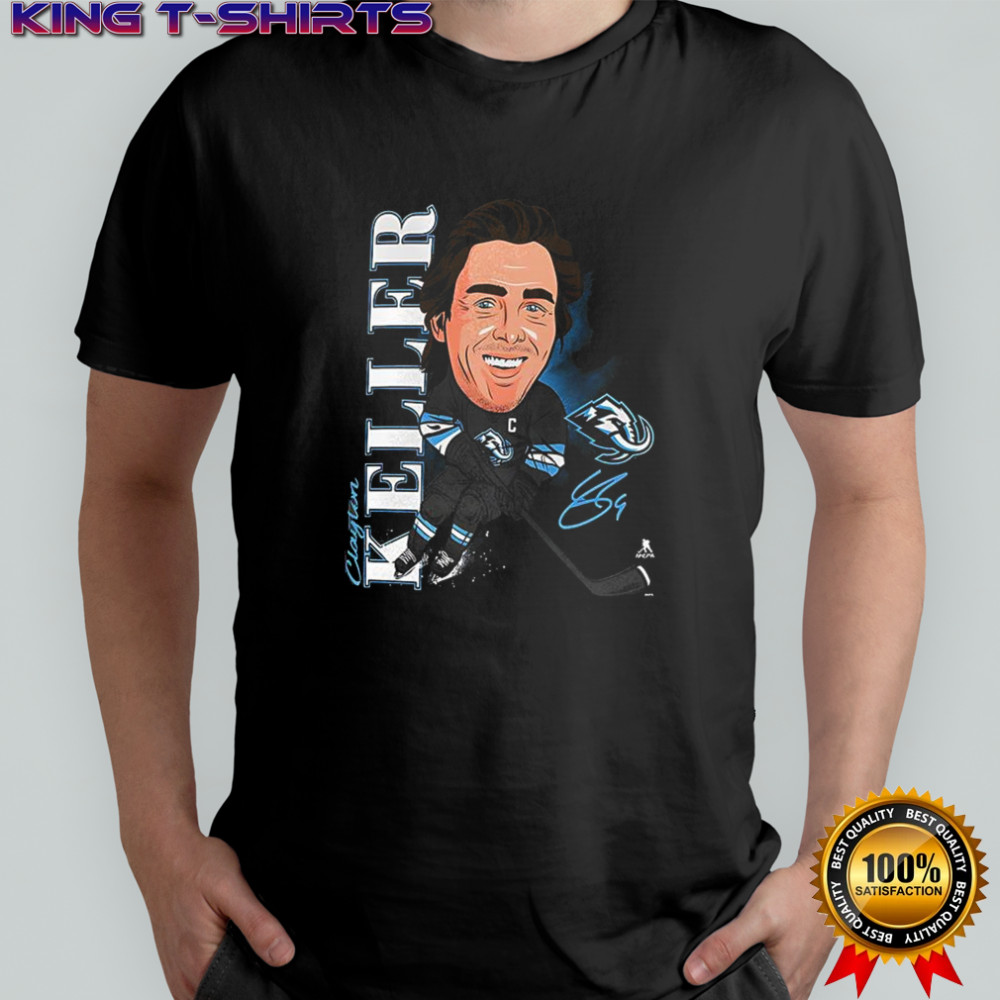 Clayton Keller Utah Mammoth hockey caricature player signature shirt