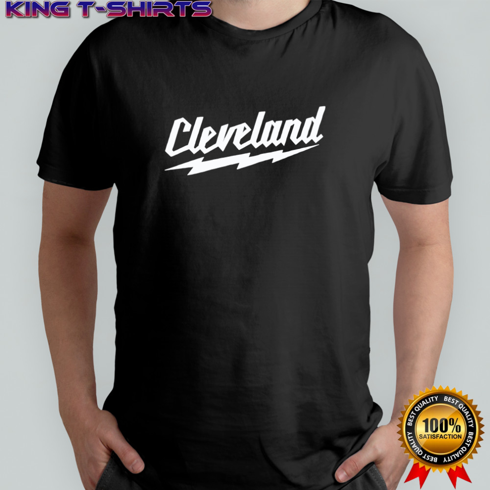 Cleveland Rock Script Lightning Bolt shirt.