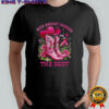 Cowboy boot give breast cancer the boot vintage shirt