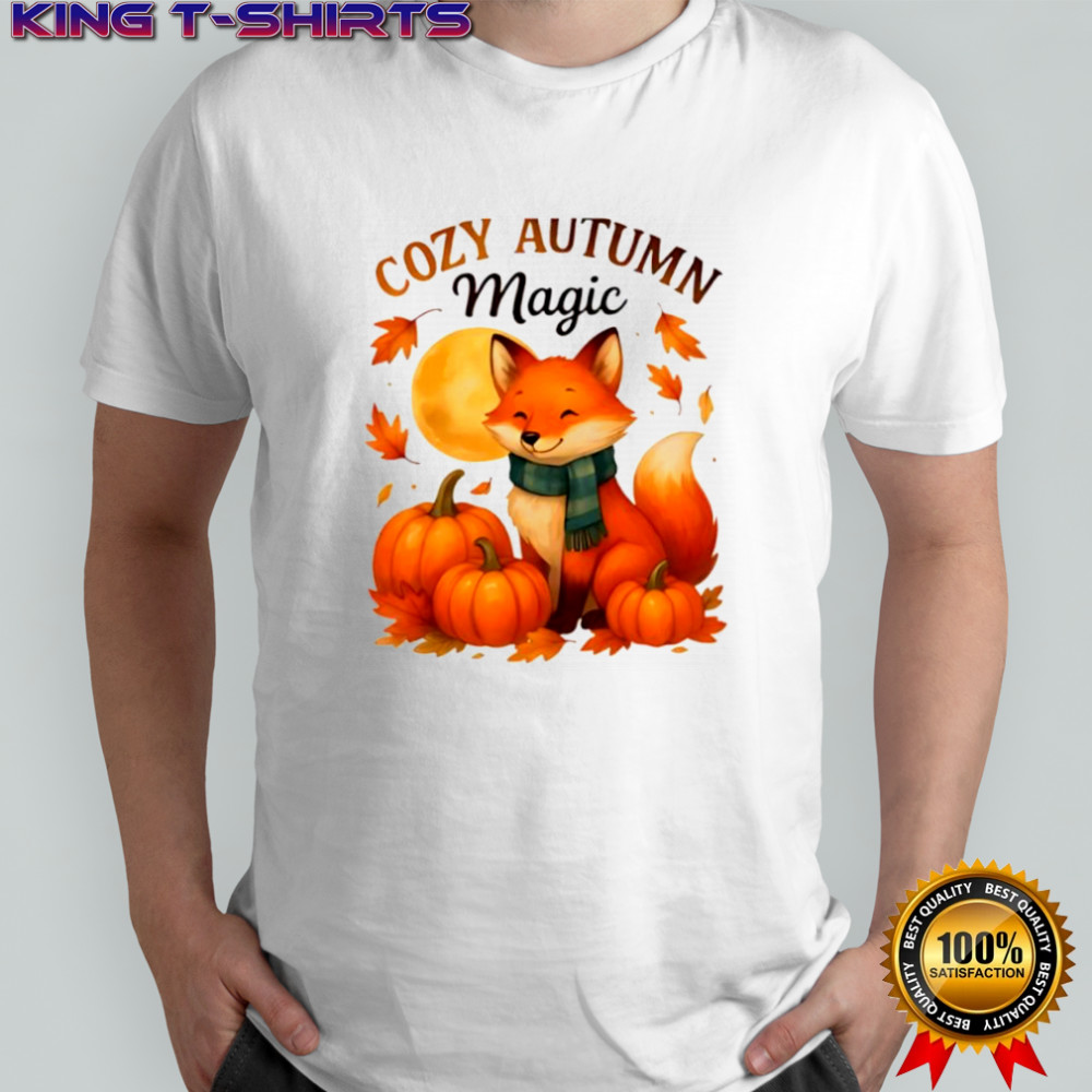 Cozy Autumn Magic Cute Fox halloween T-shirts